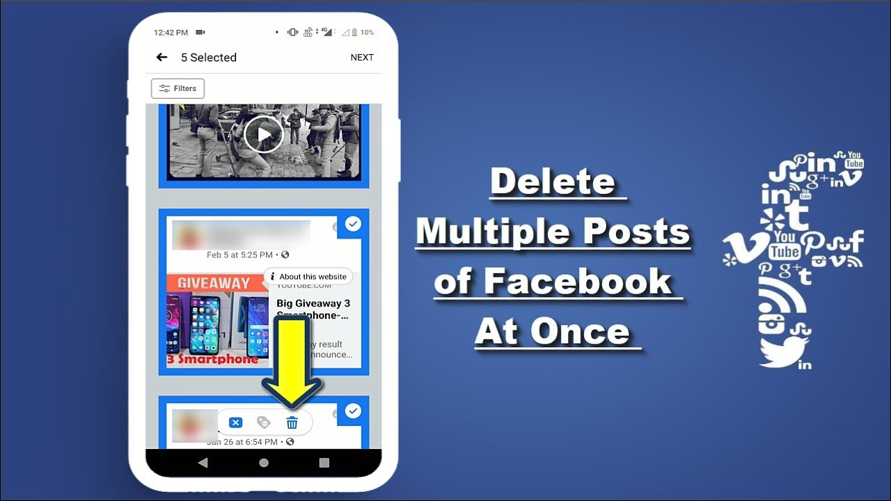 How to Delete Multiple (Bulk) Posts of Facebook in Just One Tap on Android