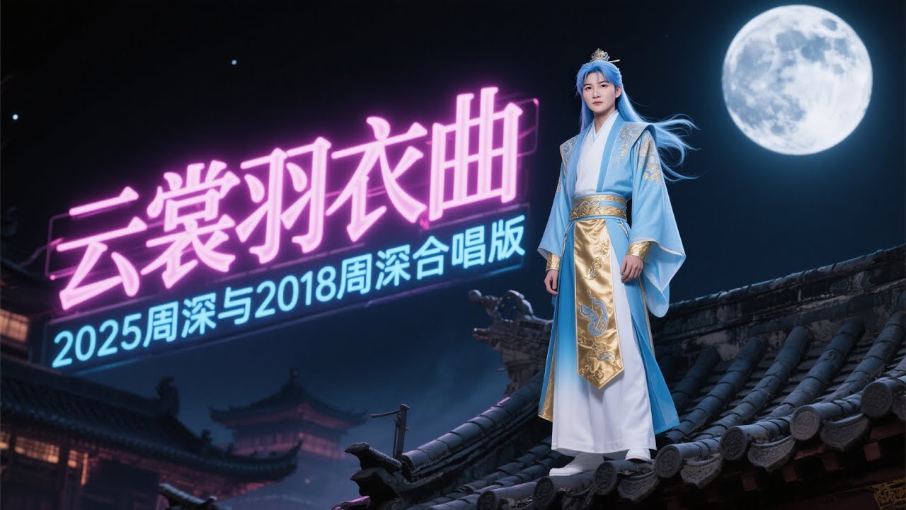 周深 - 云裳羽衣曲  （20250501 太湖湾音乐节）与七年前的周深合唱 方文山古風作品 戏腔段落加上2022与2023生日直播4合唱 歌词字幕混剪MV