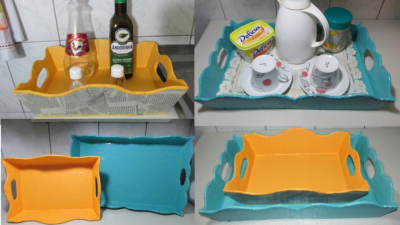 DIY - Como fazer bandeja de papelão!