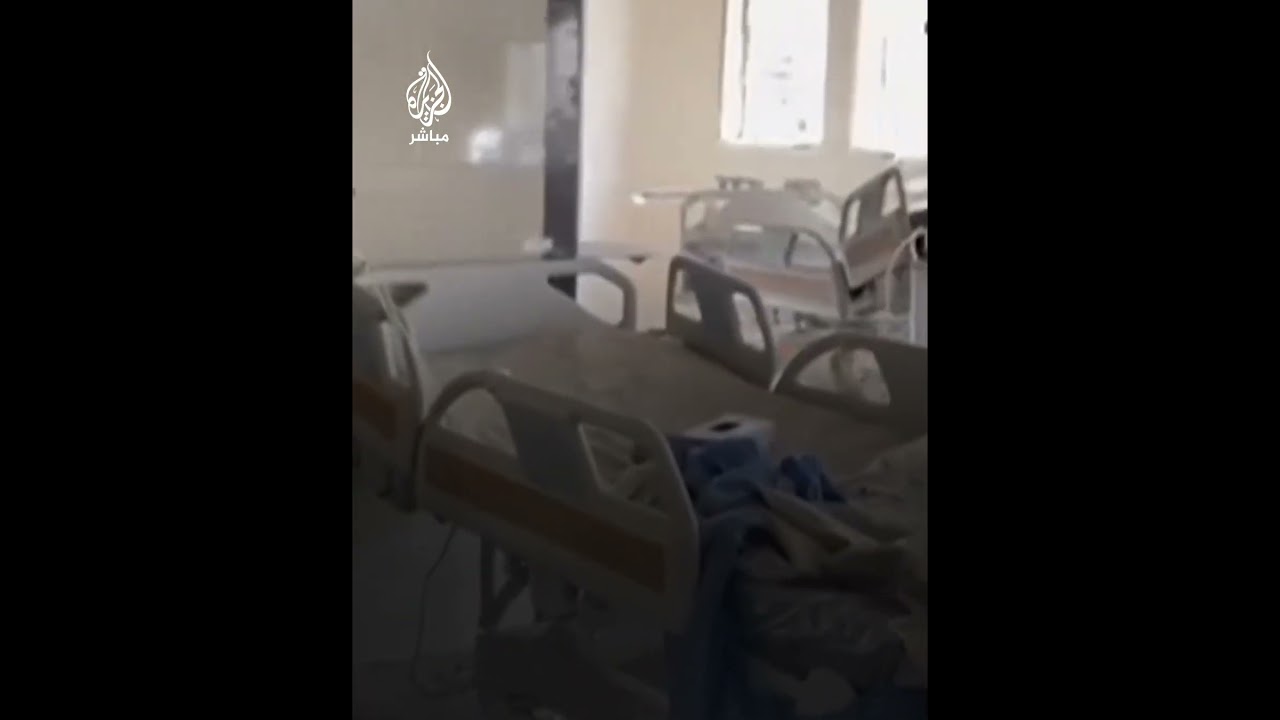 مشاهد للدمار الذي طال "مستشفى القدس" في منطقة تل الهوى جنوبي قطاع غزة