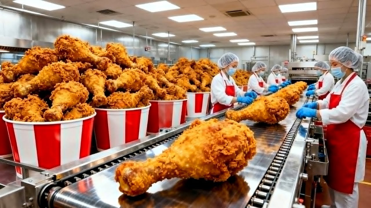 Inside a Modern KFC Production Line: From Fresh Chicken to Crispy Golden Perfection (Full Process)