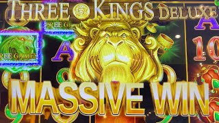 THREE KINGS DELUXE ★ MAX BET ★ OVER 70 FREE GAMES AT MAX BET! ➜ MASSIVE WIN AT THE CASINO