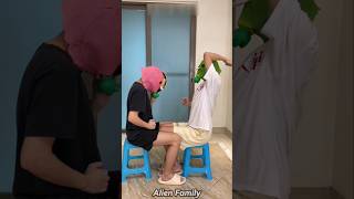 😂Our Alien Family Got WAY Too Competitive | Head Knock Game Ends in Chaos! #shorts #alienfamily