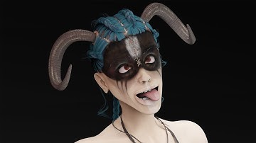 Shaman Girl 3d model preview