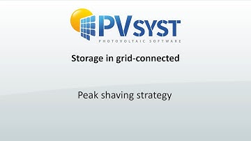 PVsyst 7 - Storage for Peak Shaving Strategy (Grid Connected System)