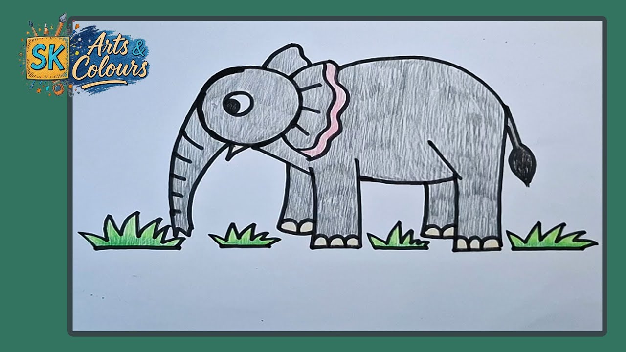 Elephant | Kids learn | PART 67 | SK Arts and Colours |