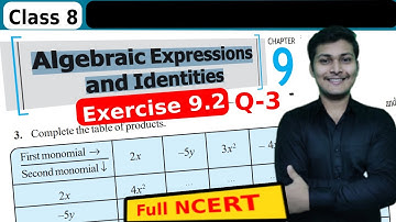 Exercise 9.2 Question 3 Algebraic Expression And identities CLASS 8 COMPLETE Mathematics