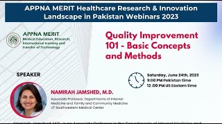 Quality Improvement 101 - Basic Concepts and Methods - Healthcare Research Webinar 10