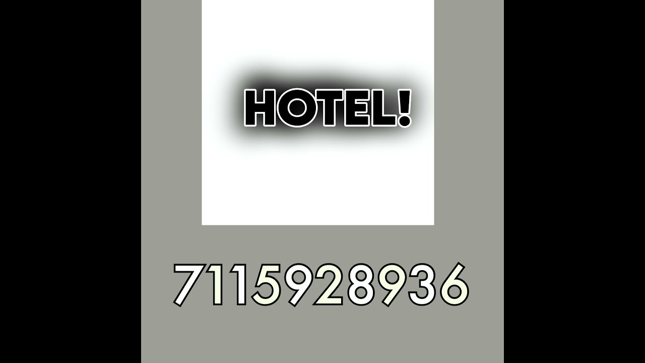 Roblox Bloxburg - Hotel Decal Id's 