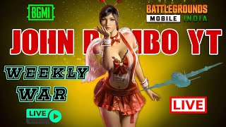 BGMI WEEKLY WAR LIVE 🔴 || Org By RBN & John Rambo Esports || CASTER👉John_Rambo_Yt screenshot 1