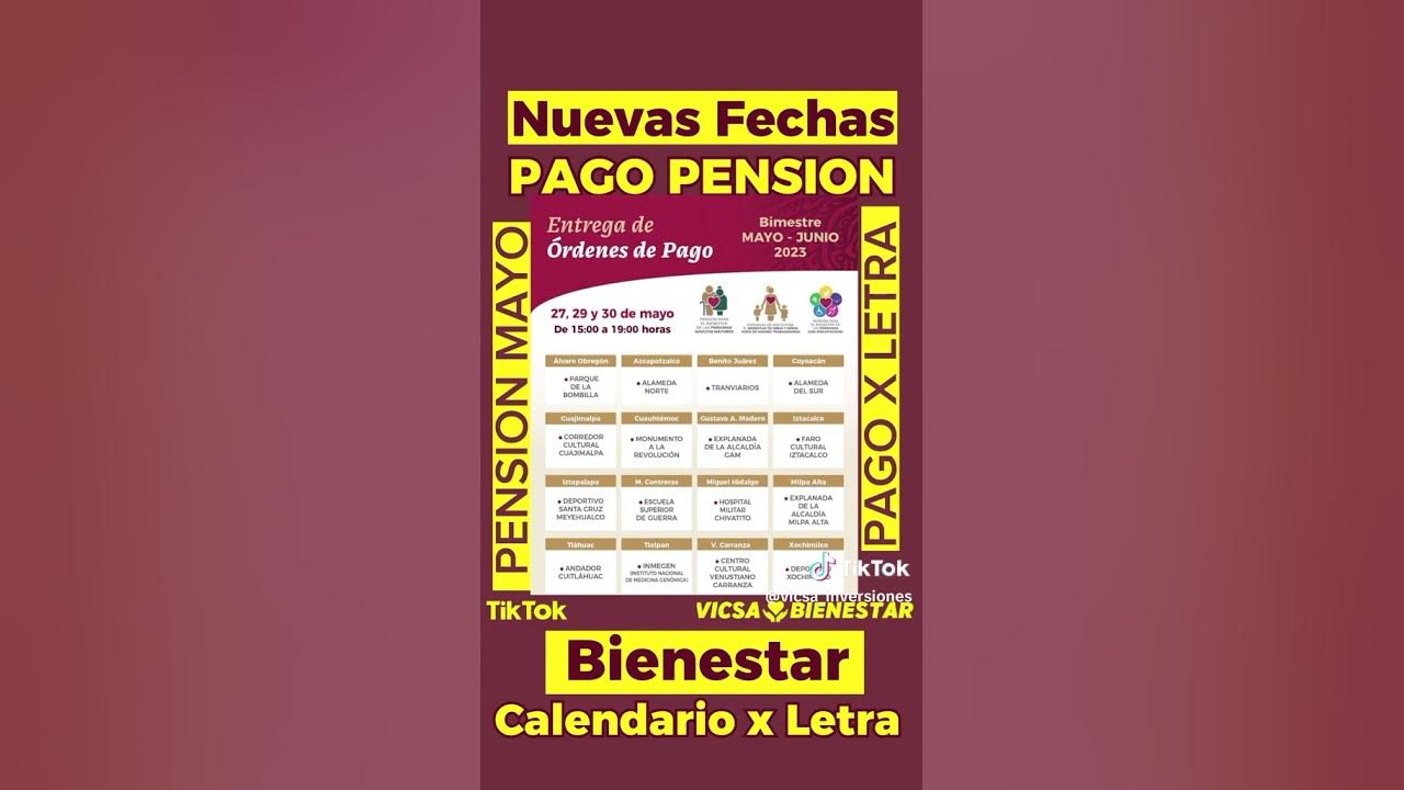 Bienestar Anuncia CALENDARIO de PAGO PENSIONES💰Adultos de 65 y