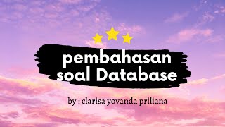 Pembahasan Soal Database menggunakan ERD?? susah??