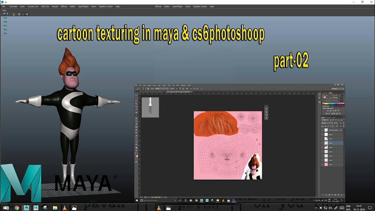 Maya tutorials in Telugu.Cartoon texturing in maya// part-2 - YouTube