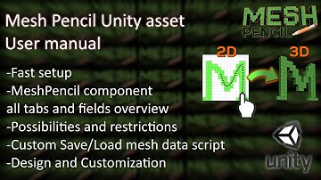 Mesh pencil unity asset tutorial video. User manual how to configure the tool