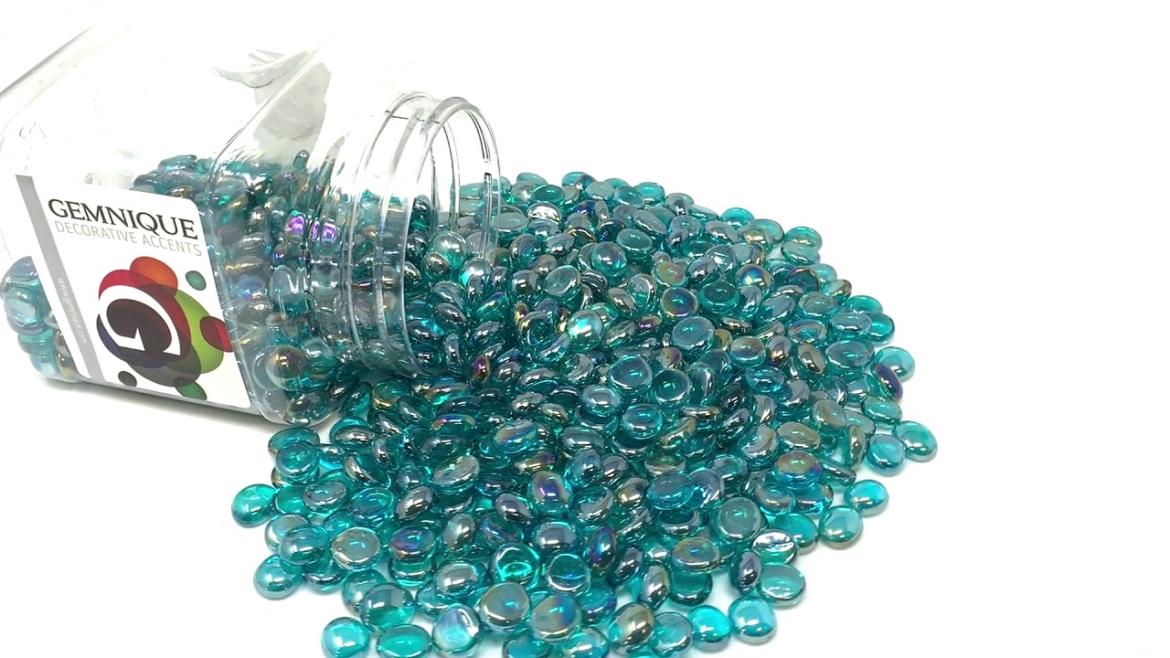 Gemnique Mini Glass Gems - Teal Luster (48 oz.)
