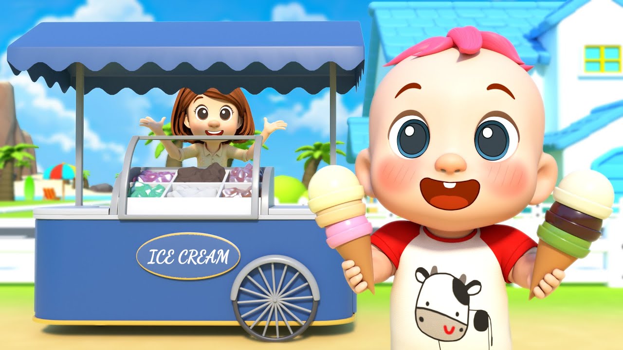 Ice Cream Song | Funny Song For Baby & Nursery Rhymes | Tiny Trio Kids Songs