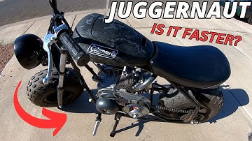 Juggernaut-coureur op een licht aangepaste Coleman 196