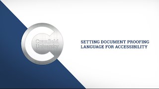 Setting document proofing language in Word