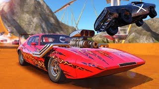 Dragslayer VS Mad Max Car on the Hot Wheels Track! - Wreckfest Update Gameplay
