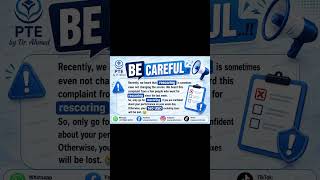 Exam Rescoring Truth | Be Careful #Rescoring #pte #ptebydrahmed