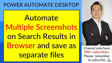 Automate screenshots on search results on browser then save as individual jpg-Power Automate Desktop