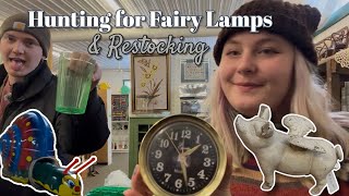 Searching for fairy lamps and adding goodies to the booth! 