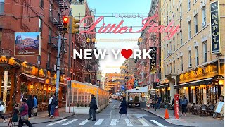[4K]🇺🇸NYC Winter Walk🗽 : SoHo, Little Italy🇮🇹 & Nolita, Pizza Hot Place Rubirosa🍕🍝Jan.  2023