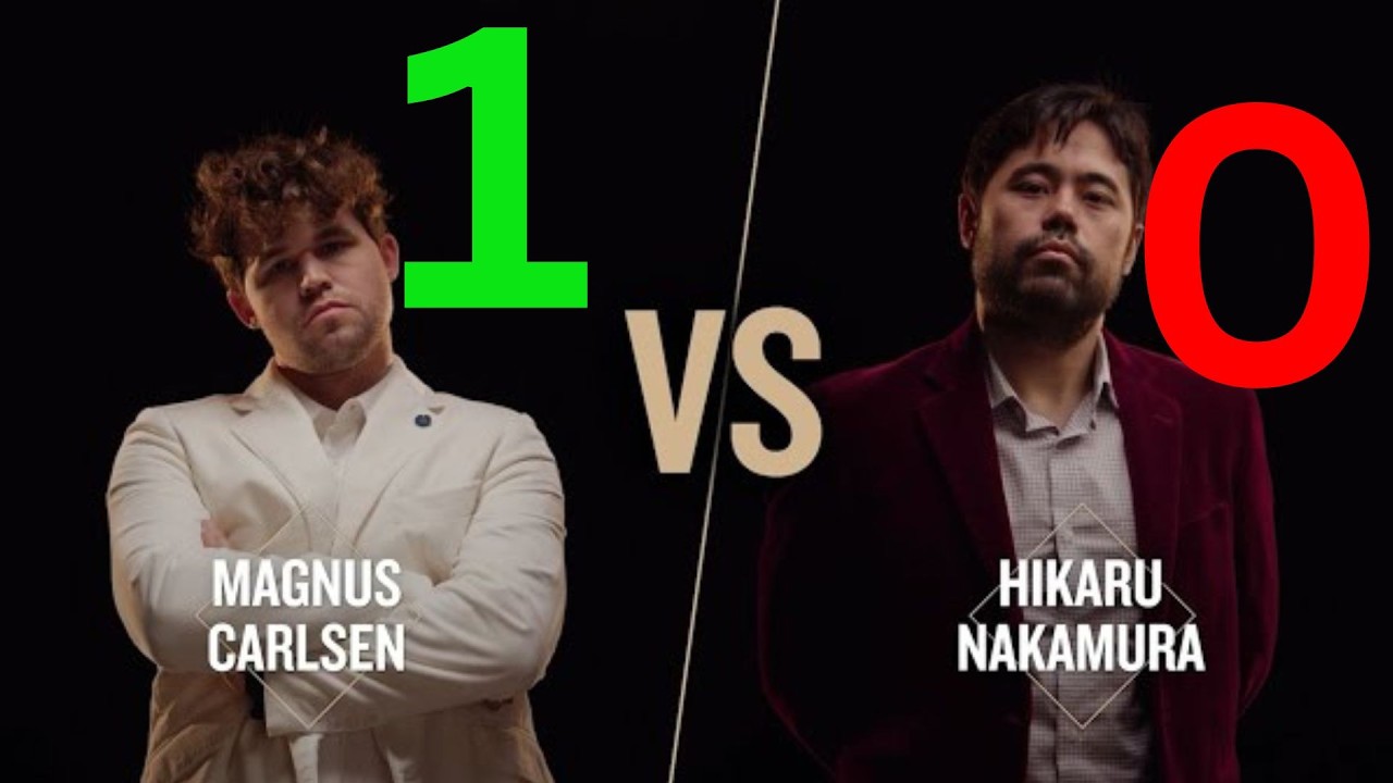 Magnus Carlsen BEATS Hikaru Nakamura(7 min Review)