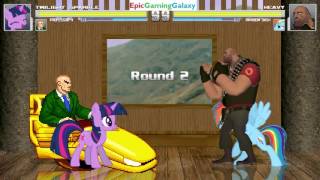 Twilight Sparkle And Professor X Vs The Heavy And Rainbow Dash In A Mugen Match Battle Fight