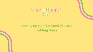 How to Add Dates to an Undated Digital Planner | Goodnotes 5 ✨ Digital Planning Tutorial