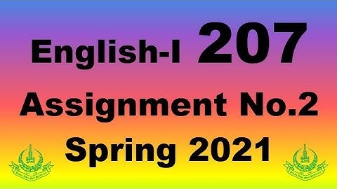 AIOU Code 207 Solved Assignment No.2 Spring 2021