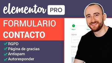 ✅ Formulario Contacto Elementor Pro + RGPD | Autoresponder | Antispam | Página Gracias