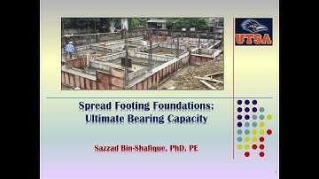 Spread Footing Foundation: Bearing Capacity