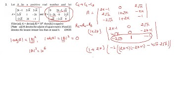 JEE ADVANCED 2010 matrix question