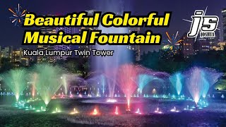 Malaysia Kuala Lumpur KLCC Twin Tower Beautiful Colorful Musical Fountain l JS Joshua