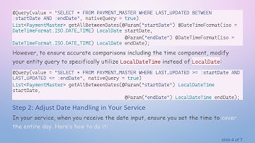How to Search Records Between Two Dates Using Spring Data JPA Native Query