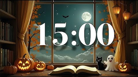 15 Minute Fall Halloween Timer – Fun, Magical Music & Cute Autumn October | Focus, Classroom, Study