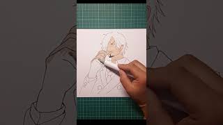 Sanji speed drawing 🔥 #shorts