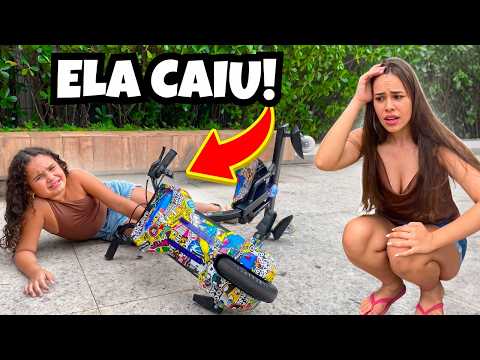 MY DAUGHTER FELL OFF HER NEW TOY! 😱*did she get hurt?