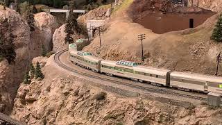 HO Scale California Zephyr Ascending the Grade