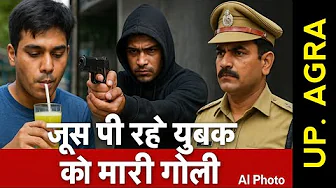 आगरा उत्तर प्रदेश | जूस पी रहे हैं युवक को मारी गोली, Agra News Today