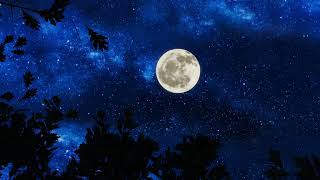 Beautiful sky in night moon with deep seep piano music #relaxingmusic screenshot 2