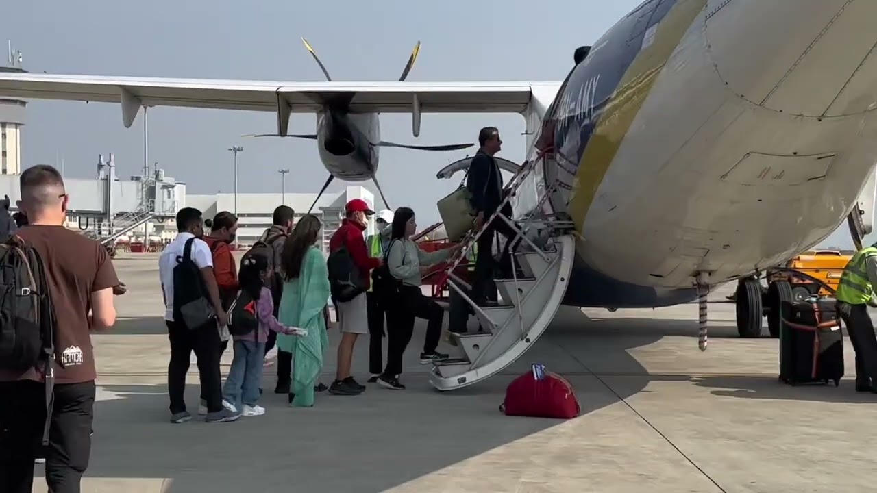 Pokhara ko international Airport . Landed morning and returned afternoon from Pokhara 😝.