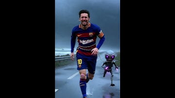 Ronaldo, Messi, Neymar & Mbappé vs Scary Space Creatures | Hyper-Realistic Chase Scene 👽🔥