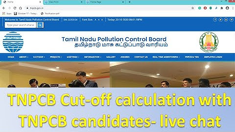 TNPCB Cutoff  calculation based on students marks and live chat, join us live now | JA, AE, EVS