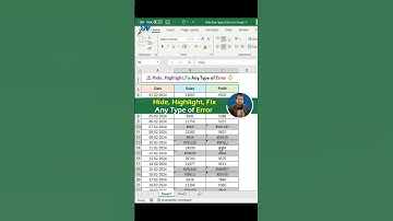 Excel Secrets: 😮 Hide, Highlight & FIX Any Error in SECONDS! #shorts