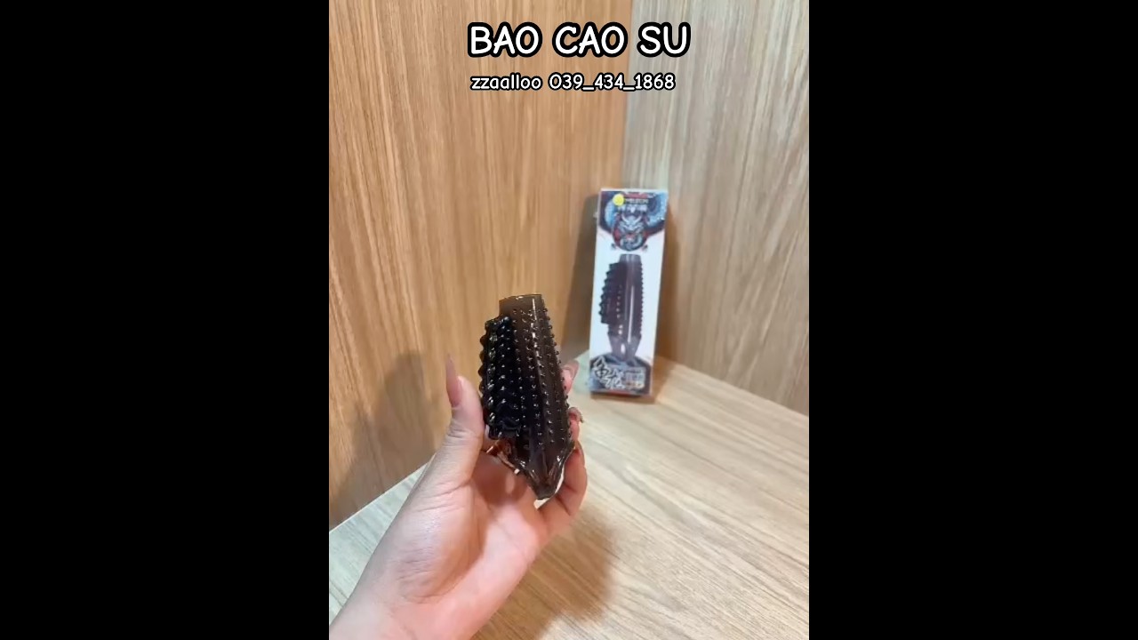 BCS đôn to thân silicone mềm nhiều gân gai có quai đeo cà, Bao cao su