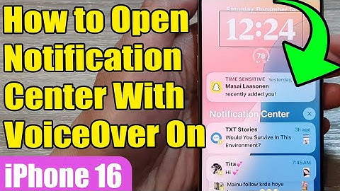 🎙️iPhone 16/16 Pro Max: How to Open Notification Center With VoiceOver On