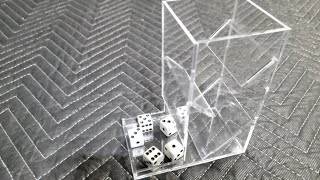 Clear Acrylic Dice Tower with the xTool P2 CO2 Laser cutter