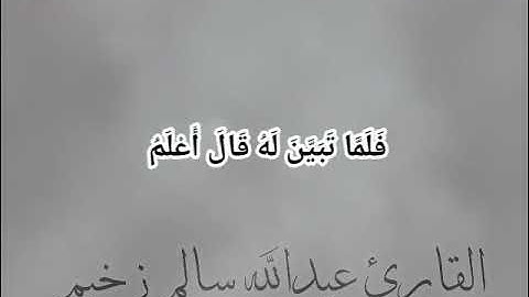 تلاوة تهز القلوب بصوت القارئ عبدالله سالم زخيم